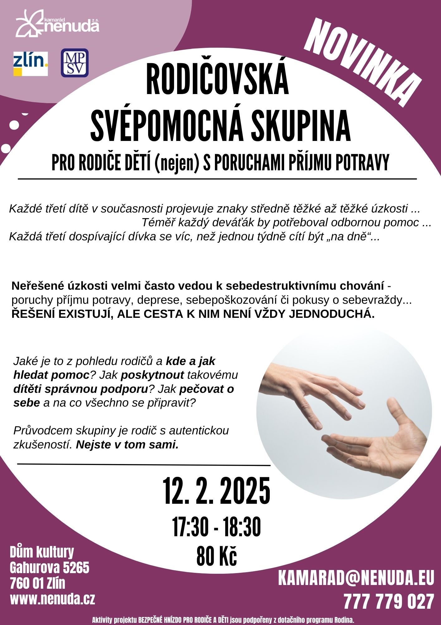 titulní obrazek události 'RODIČOVSKÁ SVÉPOMOCNÁ SKUPINA'