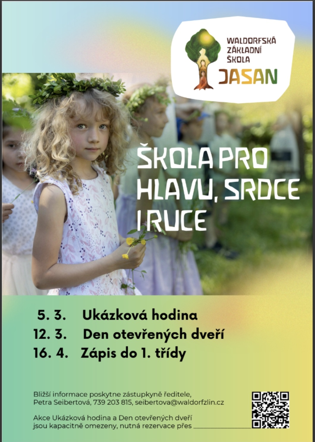 titulní obrazek události 'Ukázková hodina, Den otevřených dveří, Zápis prvňáčků'